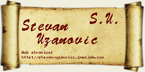 Stevan Uzanović vizit kartica